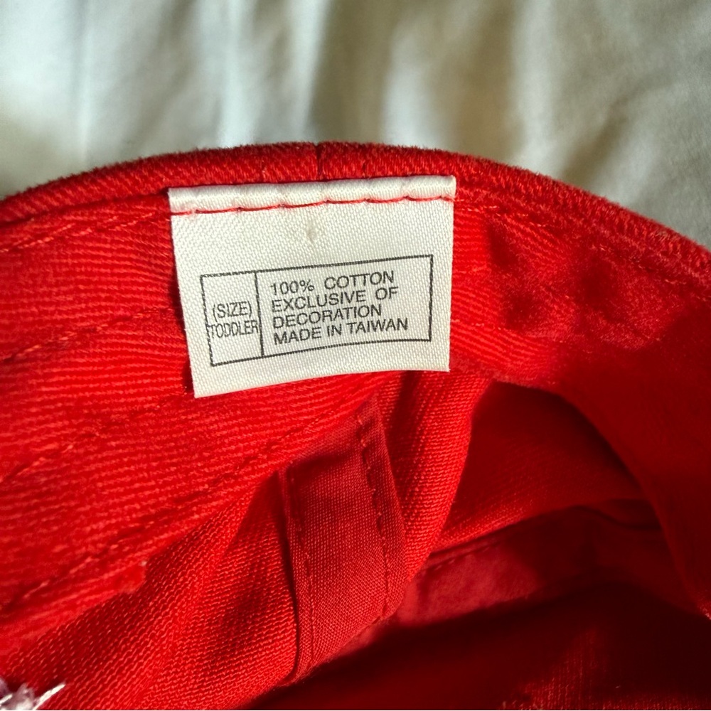Disneyland Hong Kong Red & Black Embroidered Mickey Toddler Cap - Picture 8 of 11